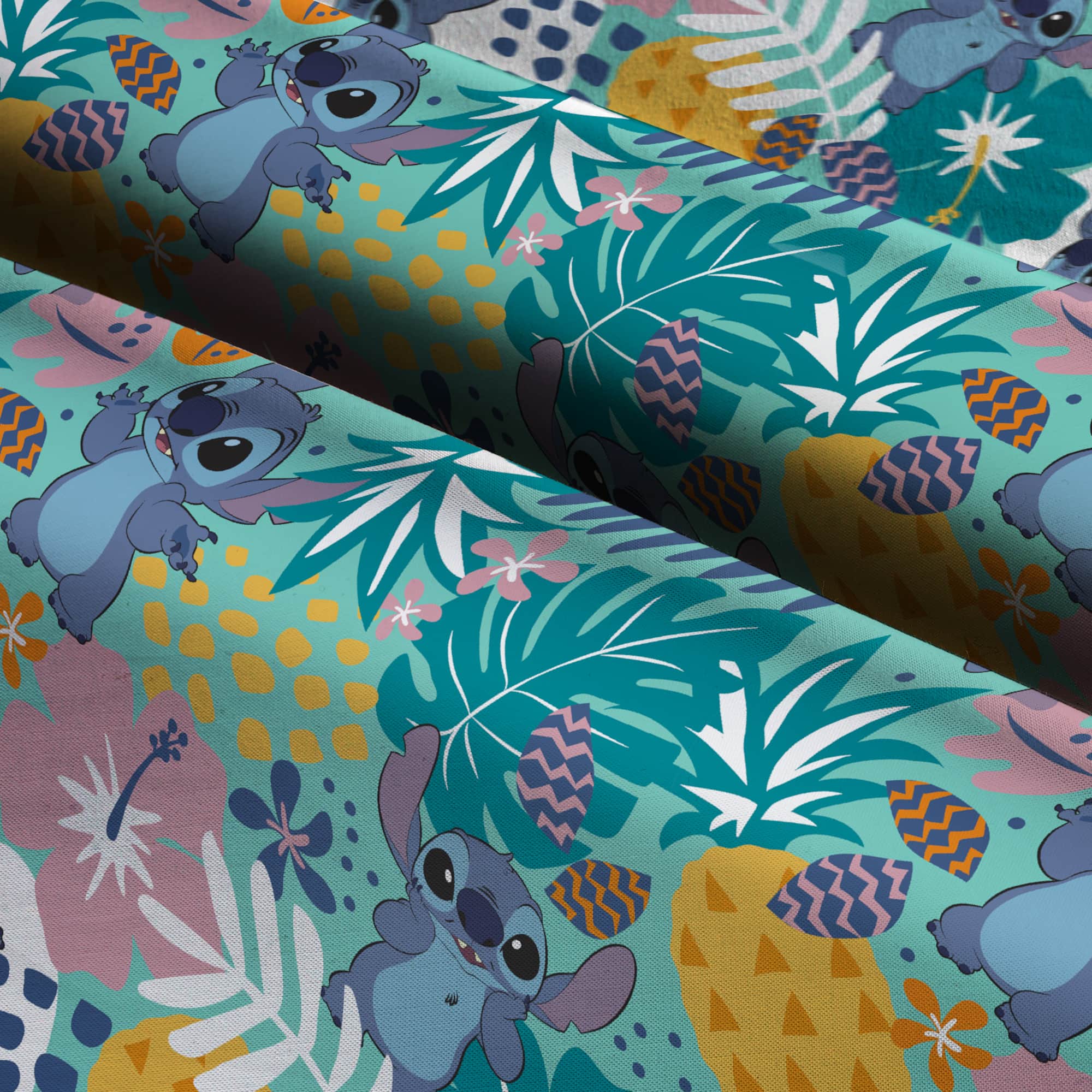 Disney Lilo & Stitch In the Jungle Cotton Fabric
